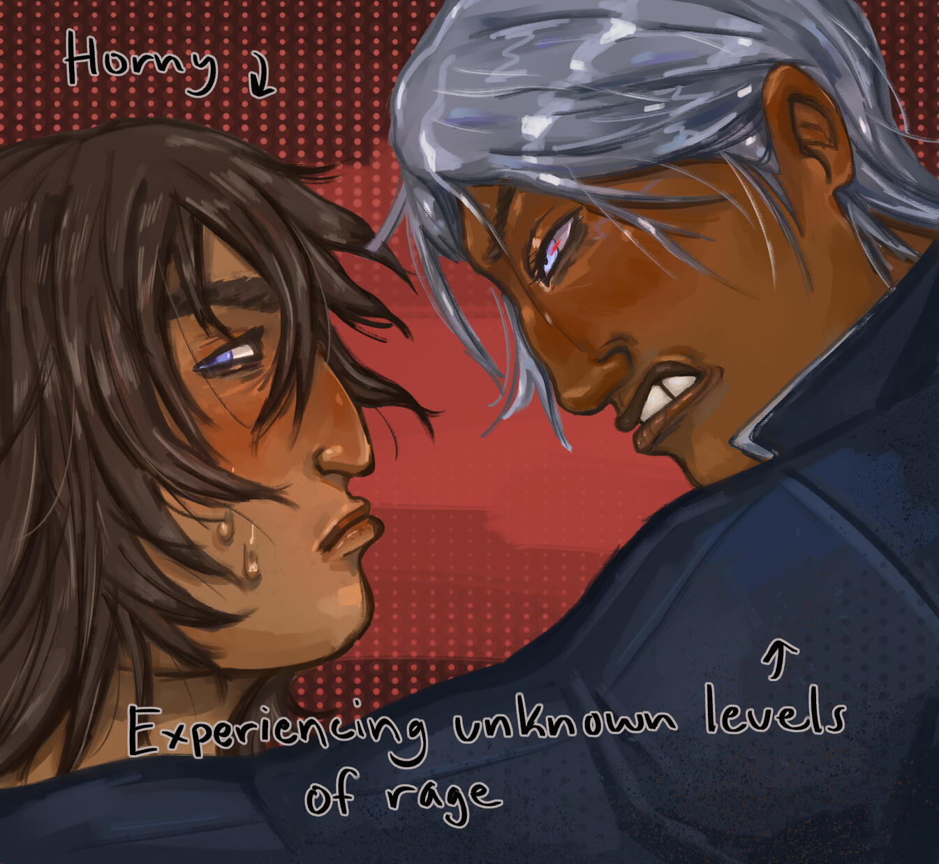 Bumping Heads | Arcas (mine) + Ianthe (@hexidecimaldrms)